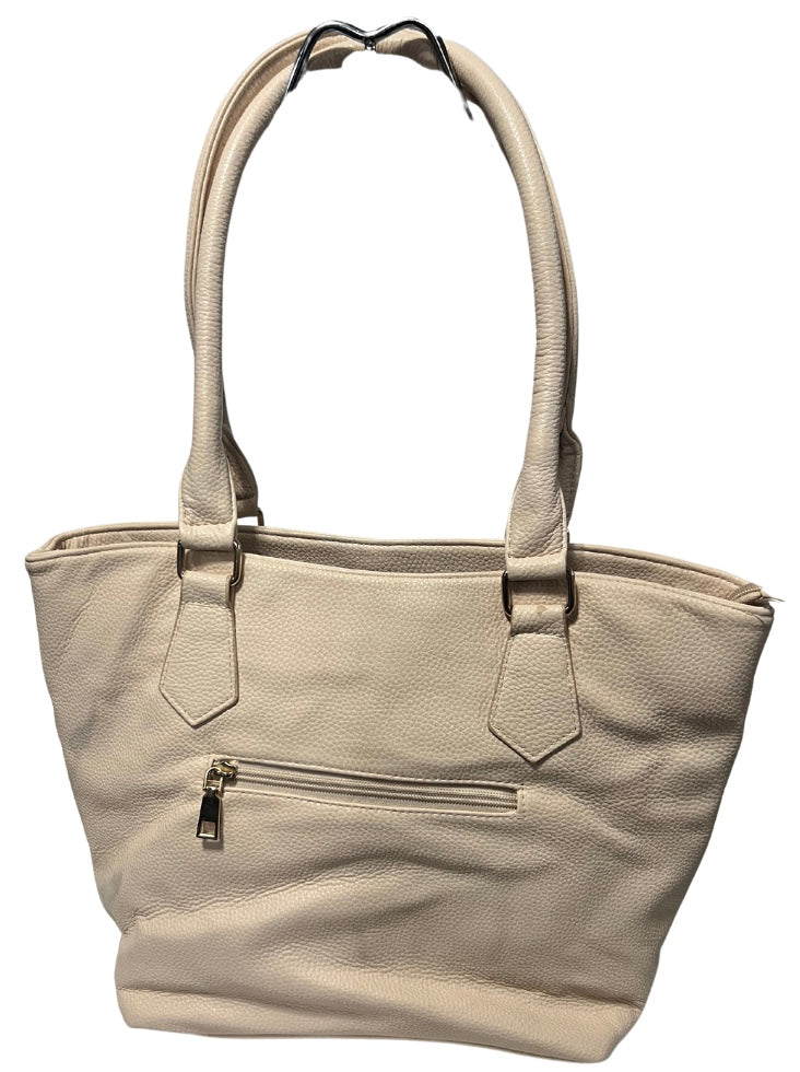 Cream sweetheart Bow Pleather Handbag