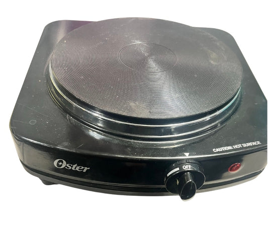 Oster Solid Single Burner with Adjustable Temperature Control-Black